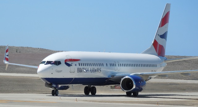 St. Helena Airport first Boeing 737 landing