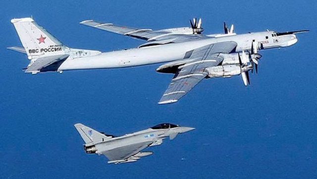 Eurofighter with Tu-95 Bear Bomber
