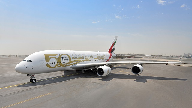 Emirates A380 mit Sonderlackierung