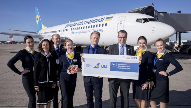 Erstflug Kiew-Düsseldorf Ukraine Internationa