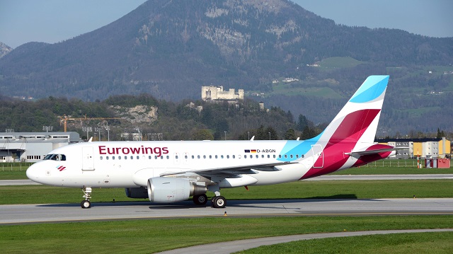 Eurowings Airbus A319 in Salzburg